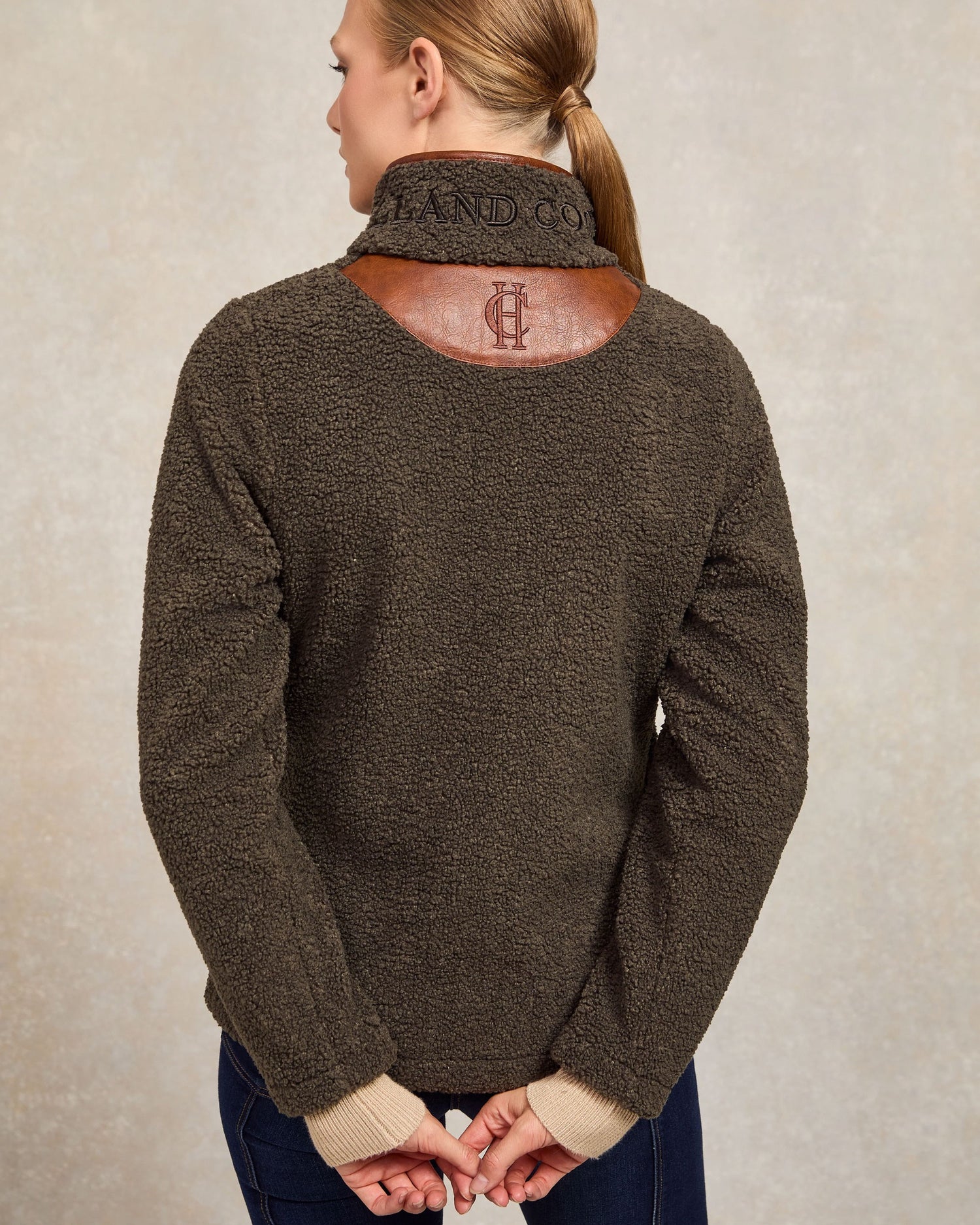 Country Fleece Jacket - Khaki Borg