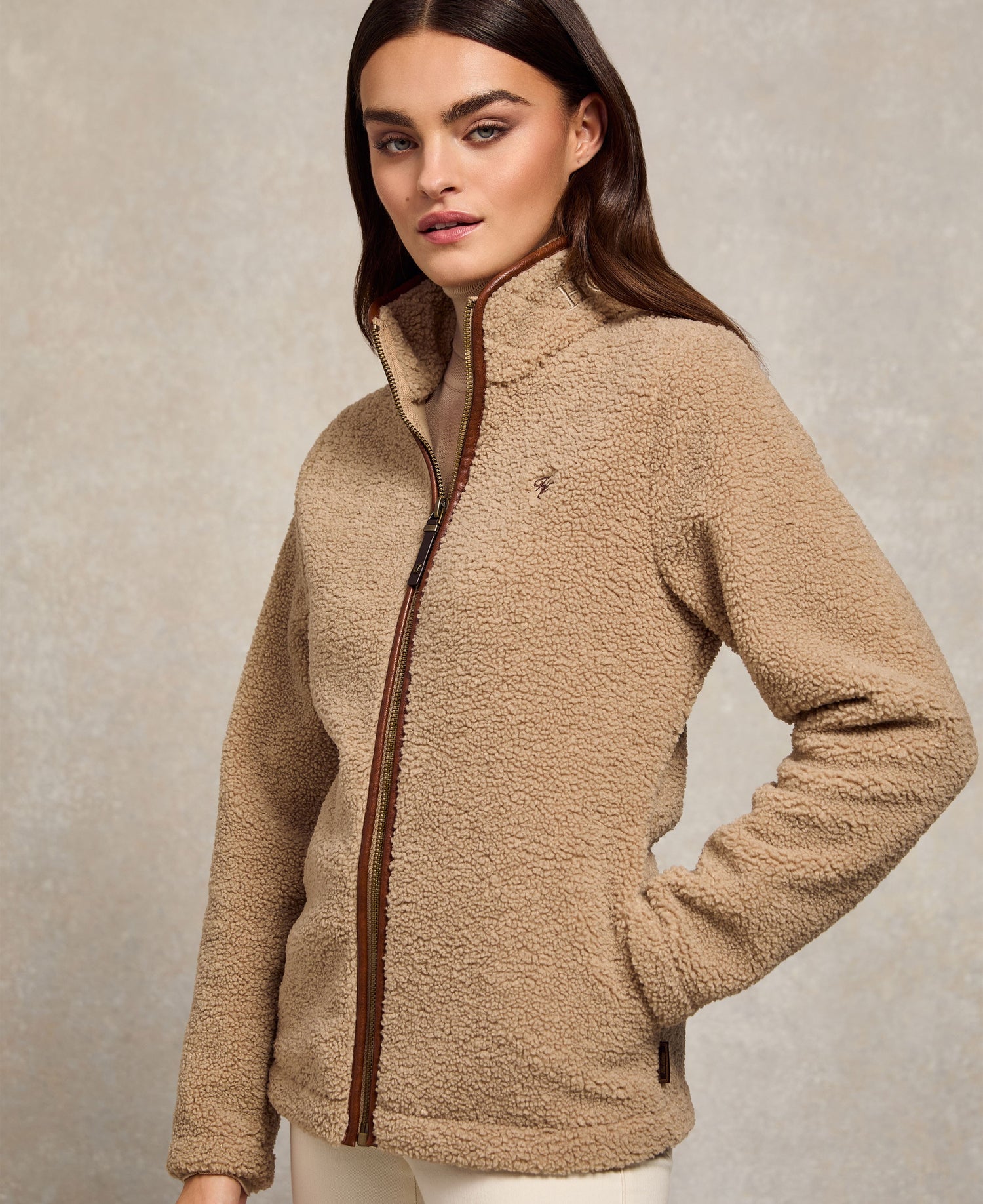 Country Fleece Jacket - Natural Borg