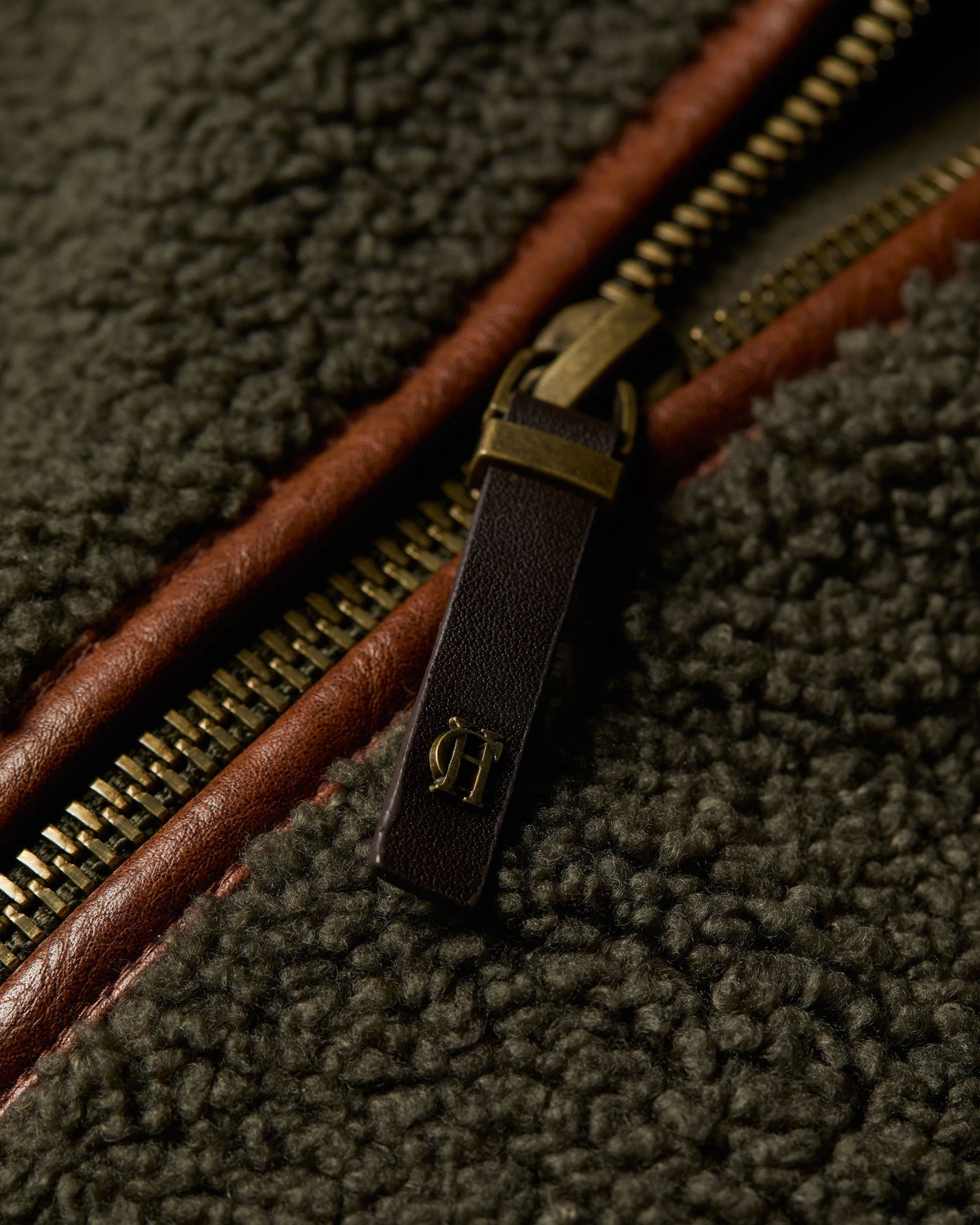 Country Fleece Jacket - Khaki Borg