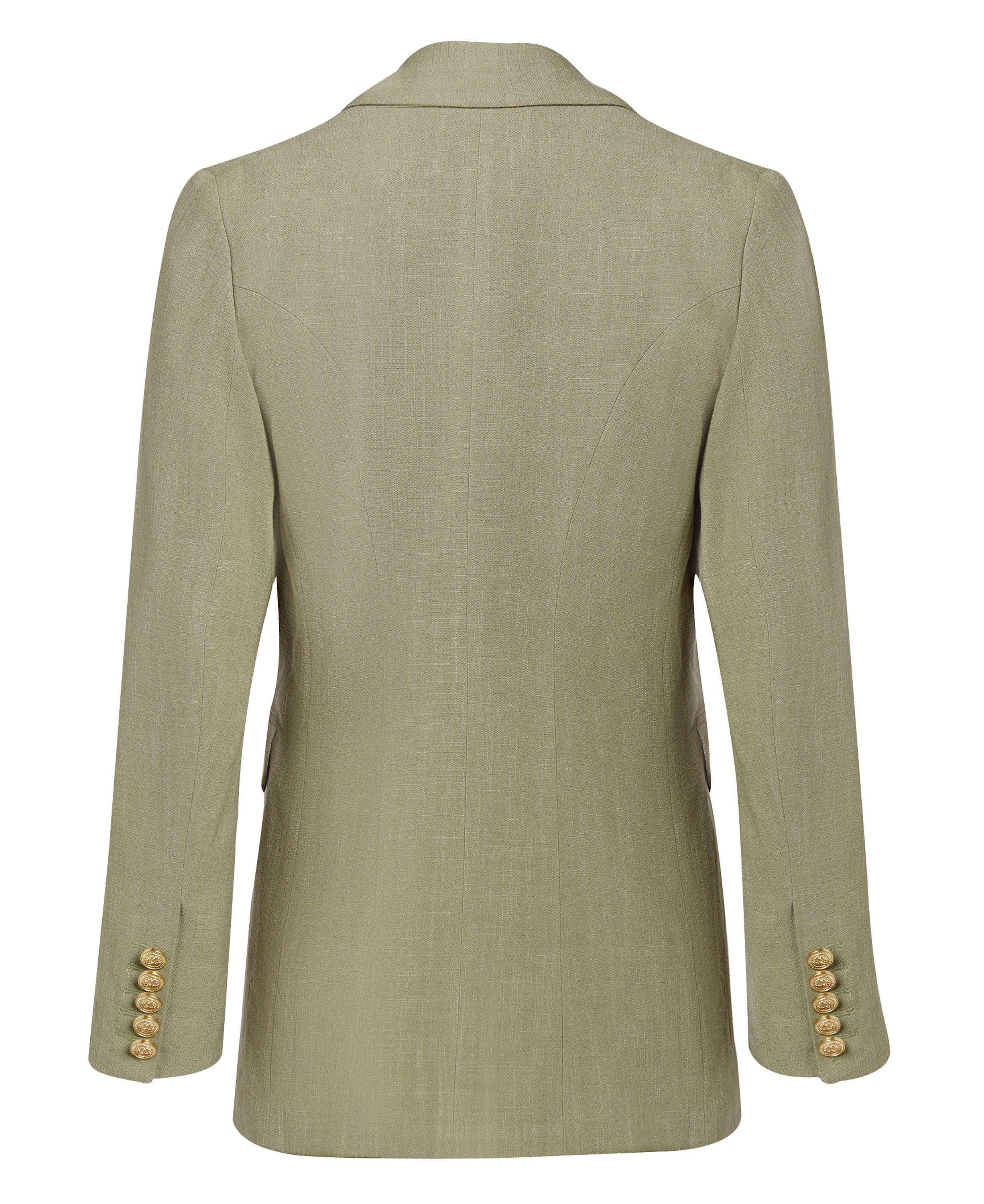 Double Breasted Blazer - Sage Linen