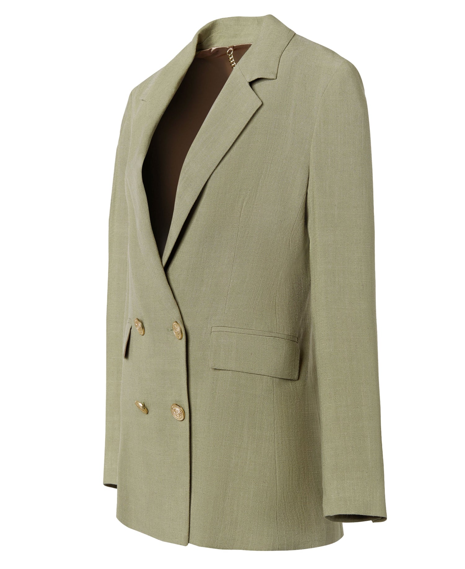 Double Breasted Blazer - Sage Linen