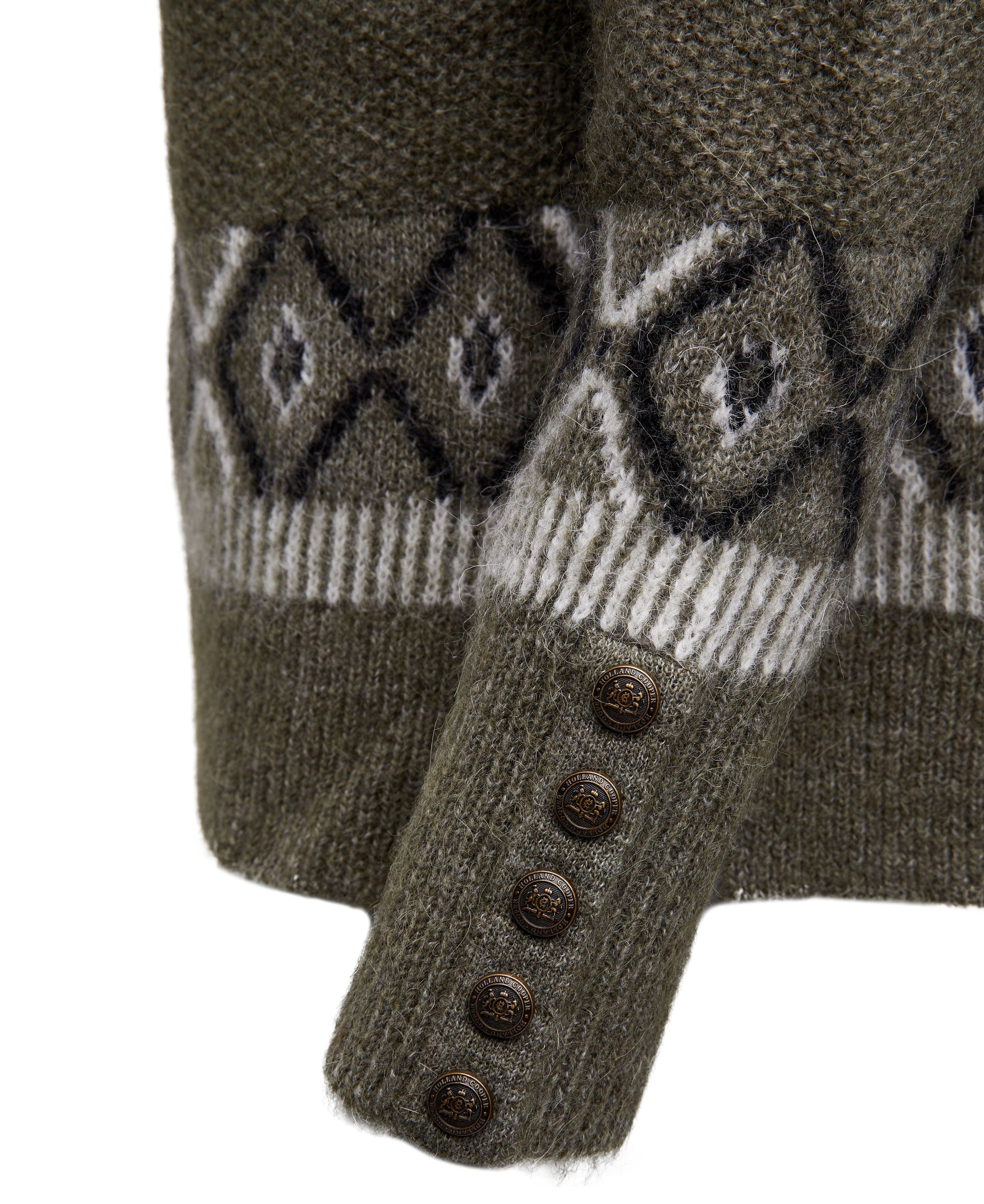 Fairisle Knit Jumper - Khaki