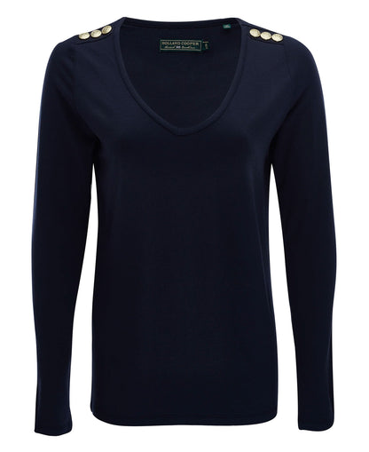 Long Sleeve V-Neck Tee - Ink Navy