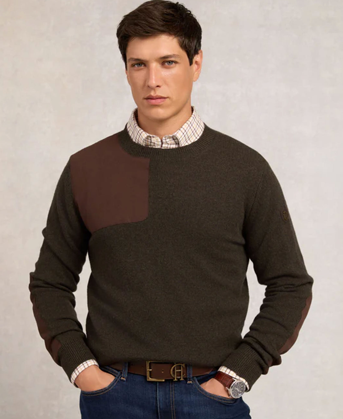 Country Crew Neck Knit - Moss