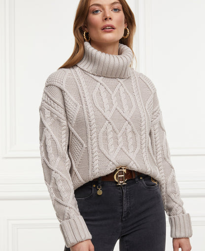 Noveli Cable Knit - Taupe
