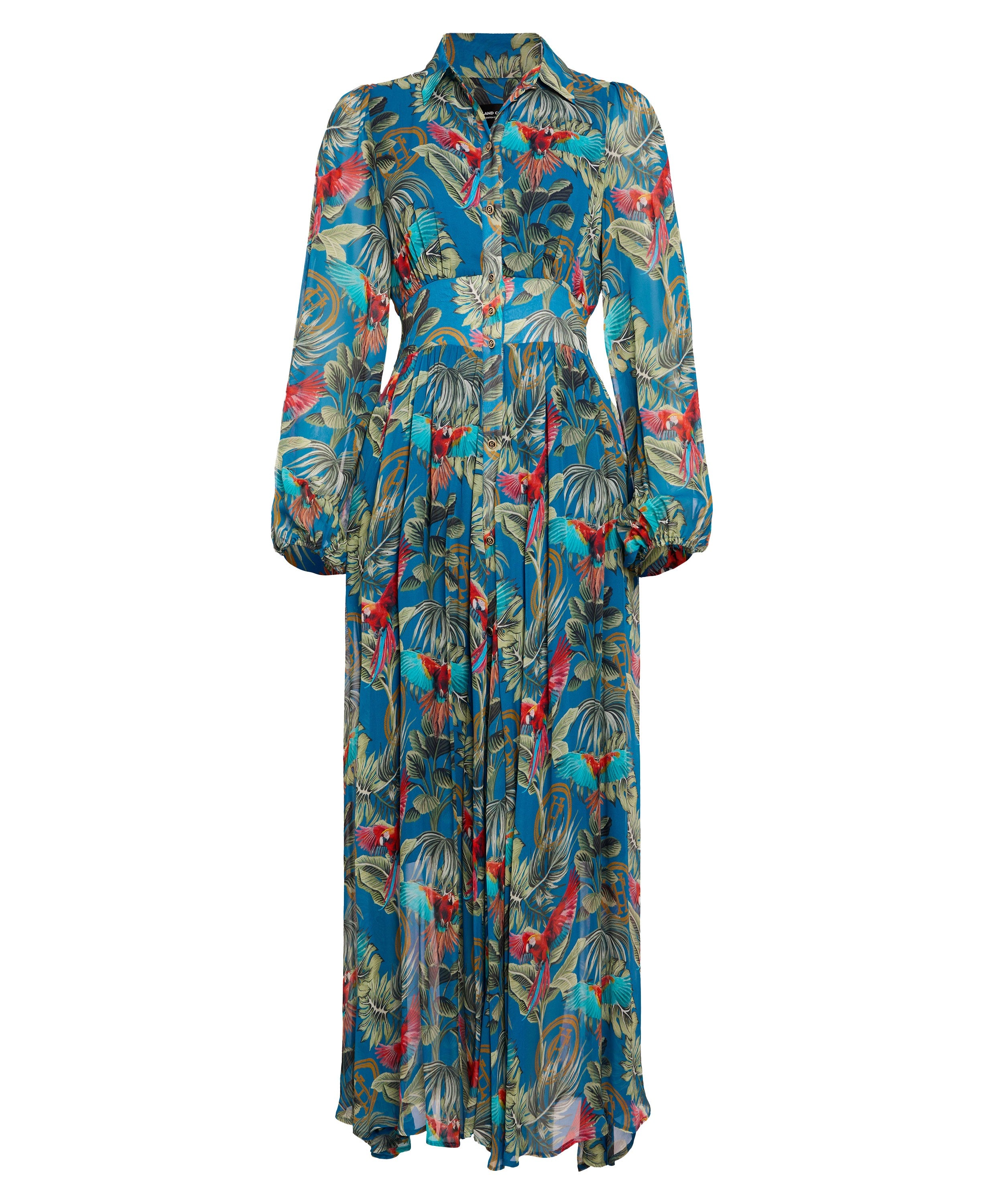 Paros Shirt Dress - Macaw Cobalt