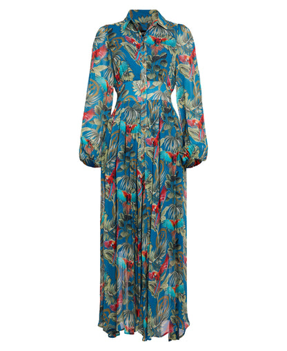 Paros Shirt Dress - Macaw Cobalt