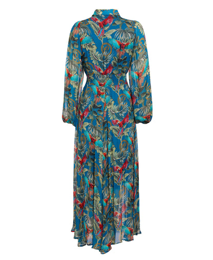 Paros Shirt Dress - Macaw Cobalt