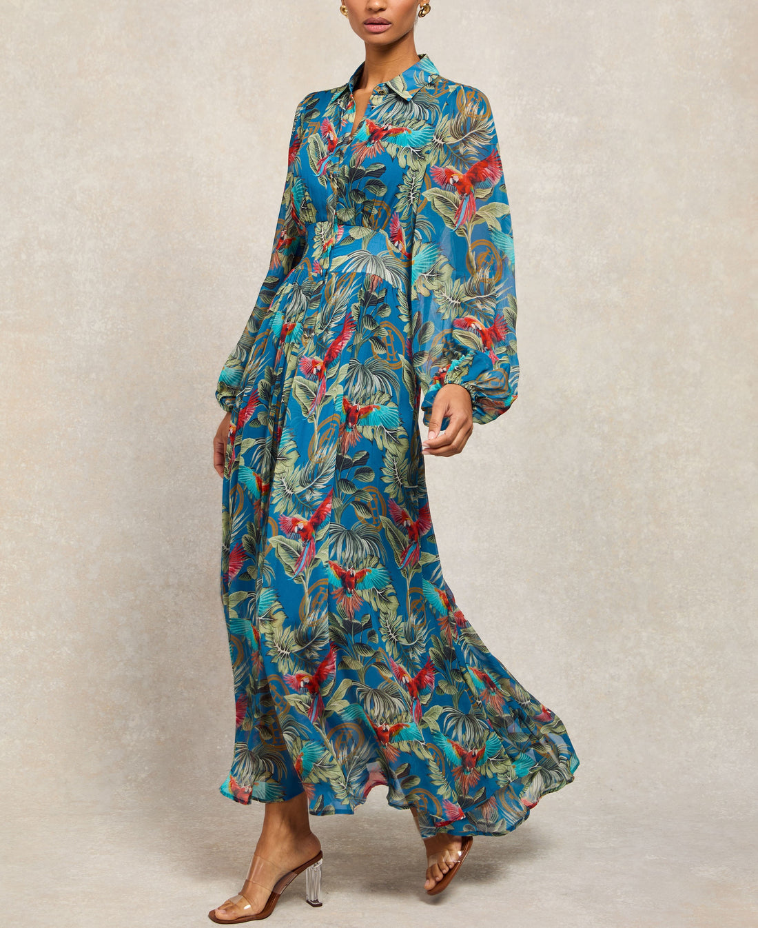 Paros Shirt Dress - Macaw Cobalt