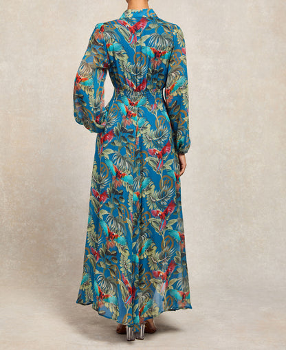 Paros Shirt Dress - Macaw Cobalt