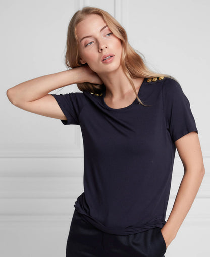 Relax Fit Crew Neck Tee - Navy