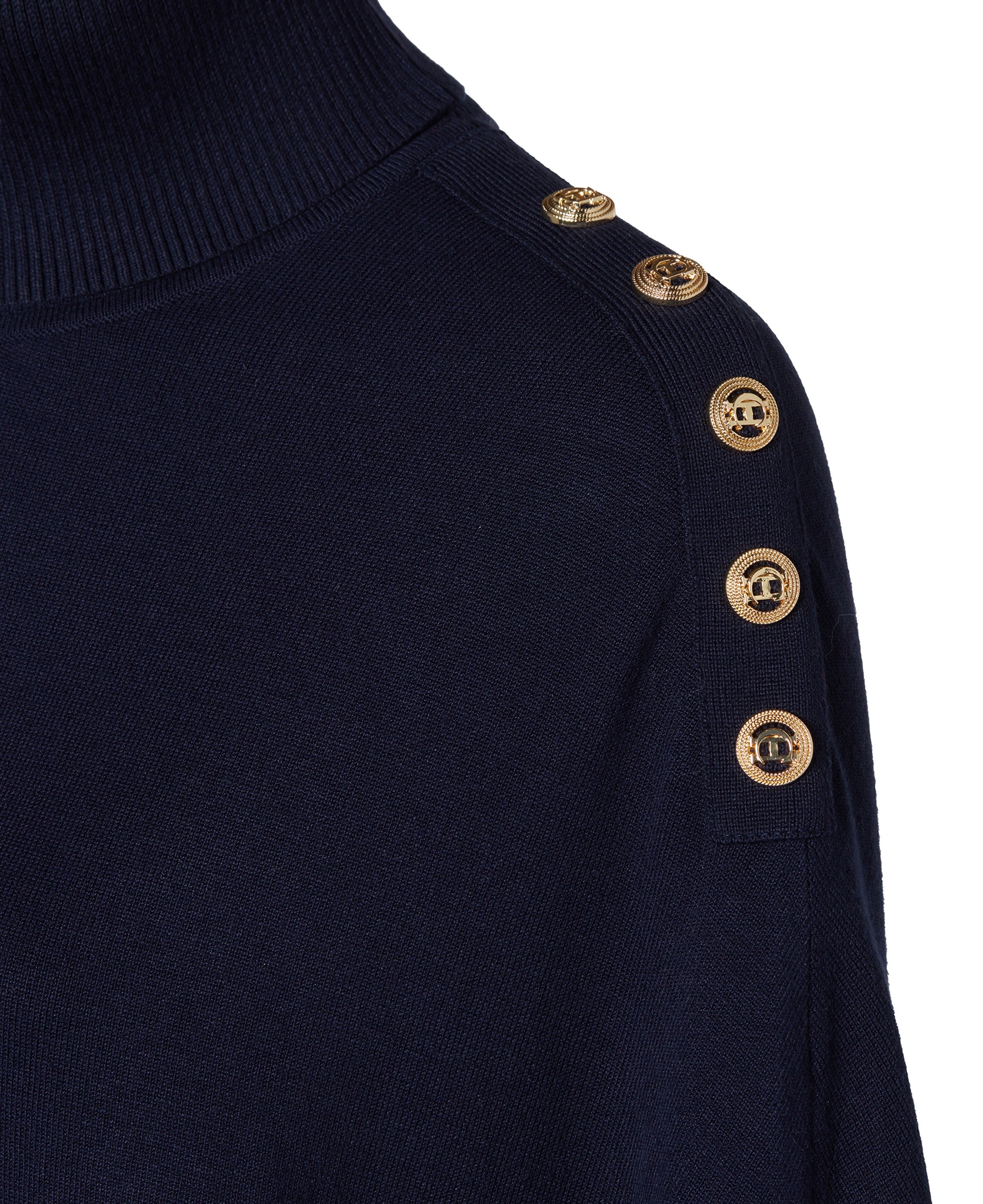 Roll Neck Cape - Ink Navy