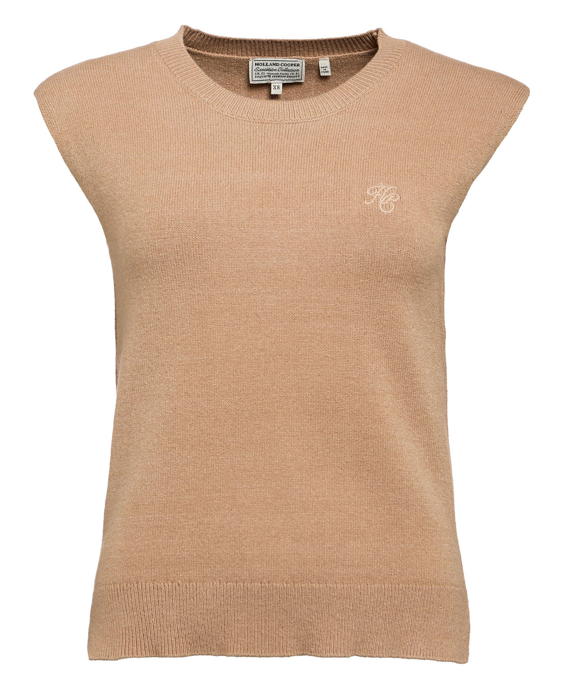 Sarah Knitted Tank - Dark Camel