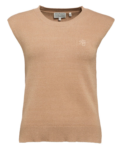 Sarah Knitted Tank - Dark Camel