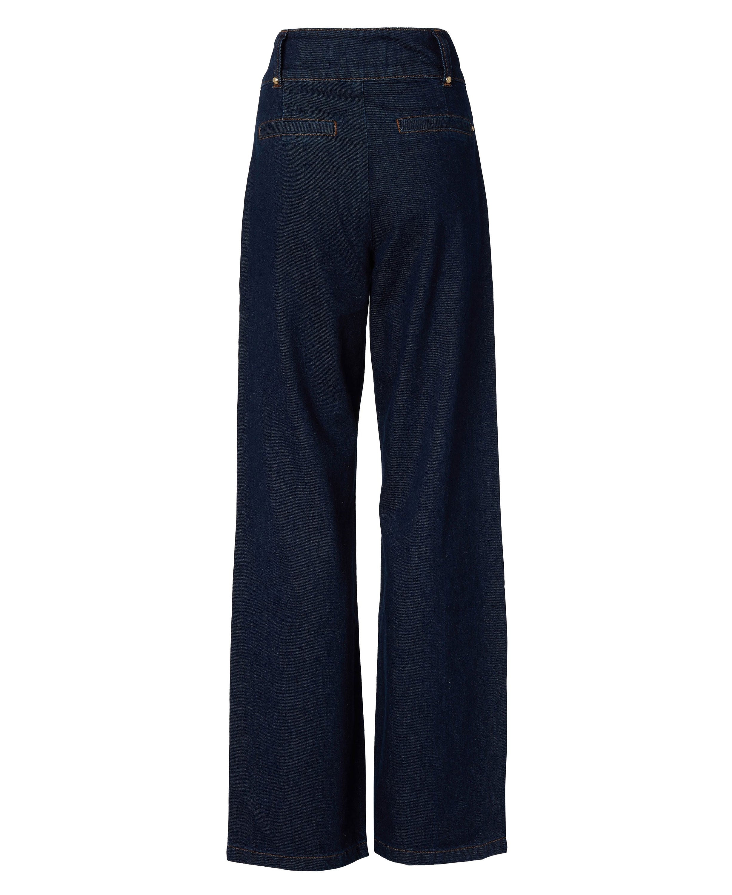 Tailored Wide Leg Jean - Deep Indigo