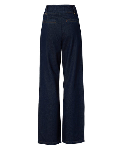 Tailored Wide Leg Jean - Deep Indigo
