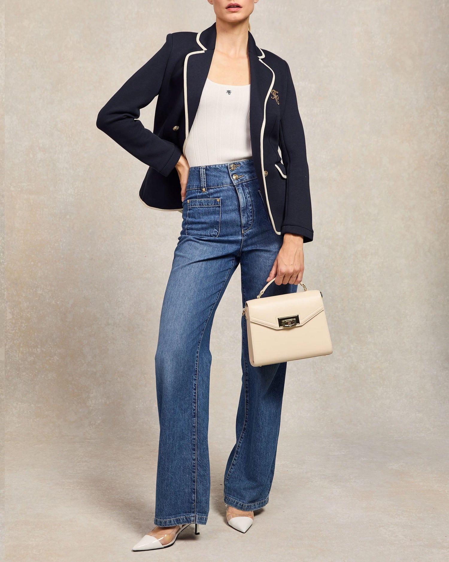 Tiffany Wide Leg Jean - Denim