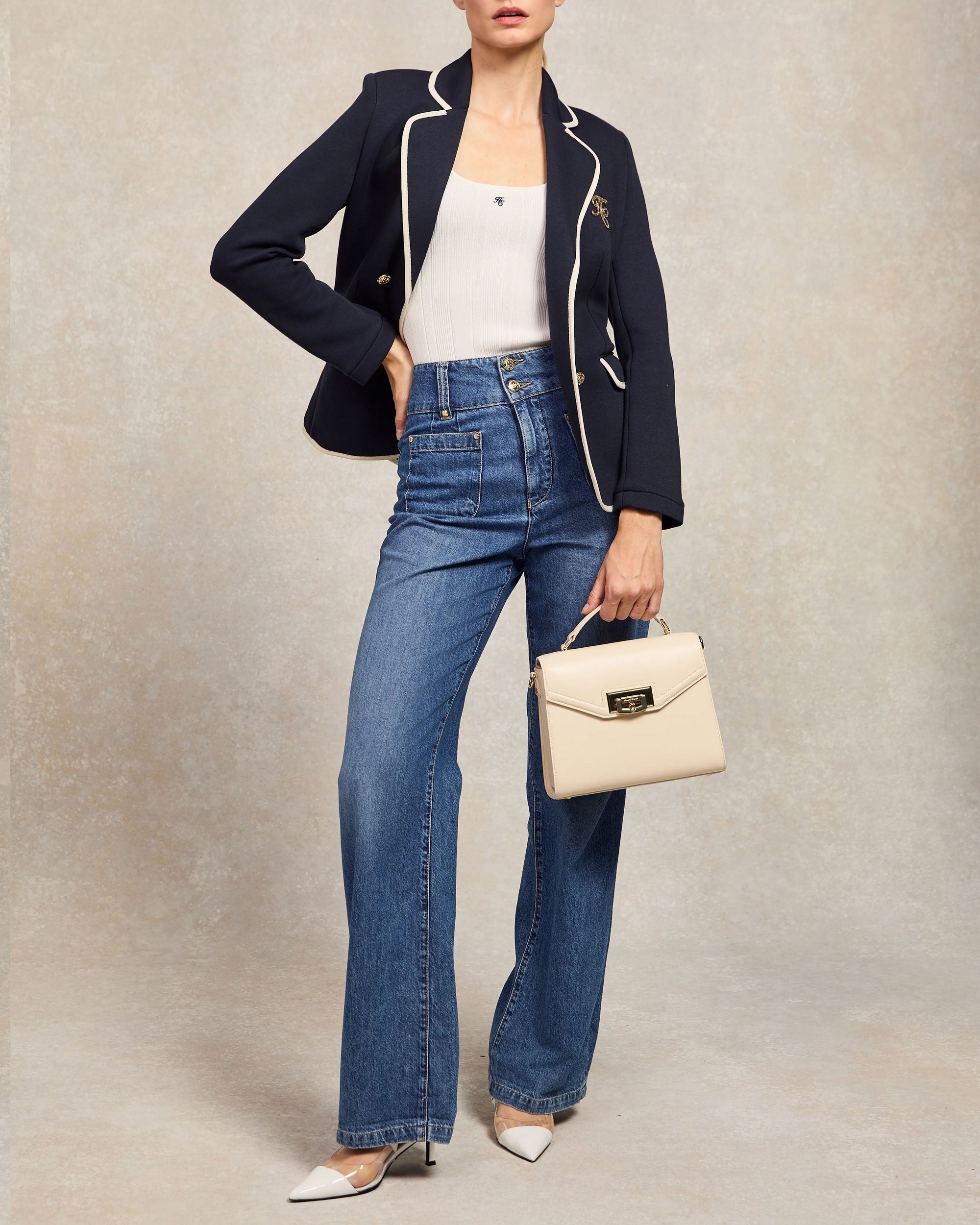 Tiffany Wide Leg Jean - Denim