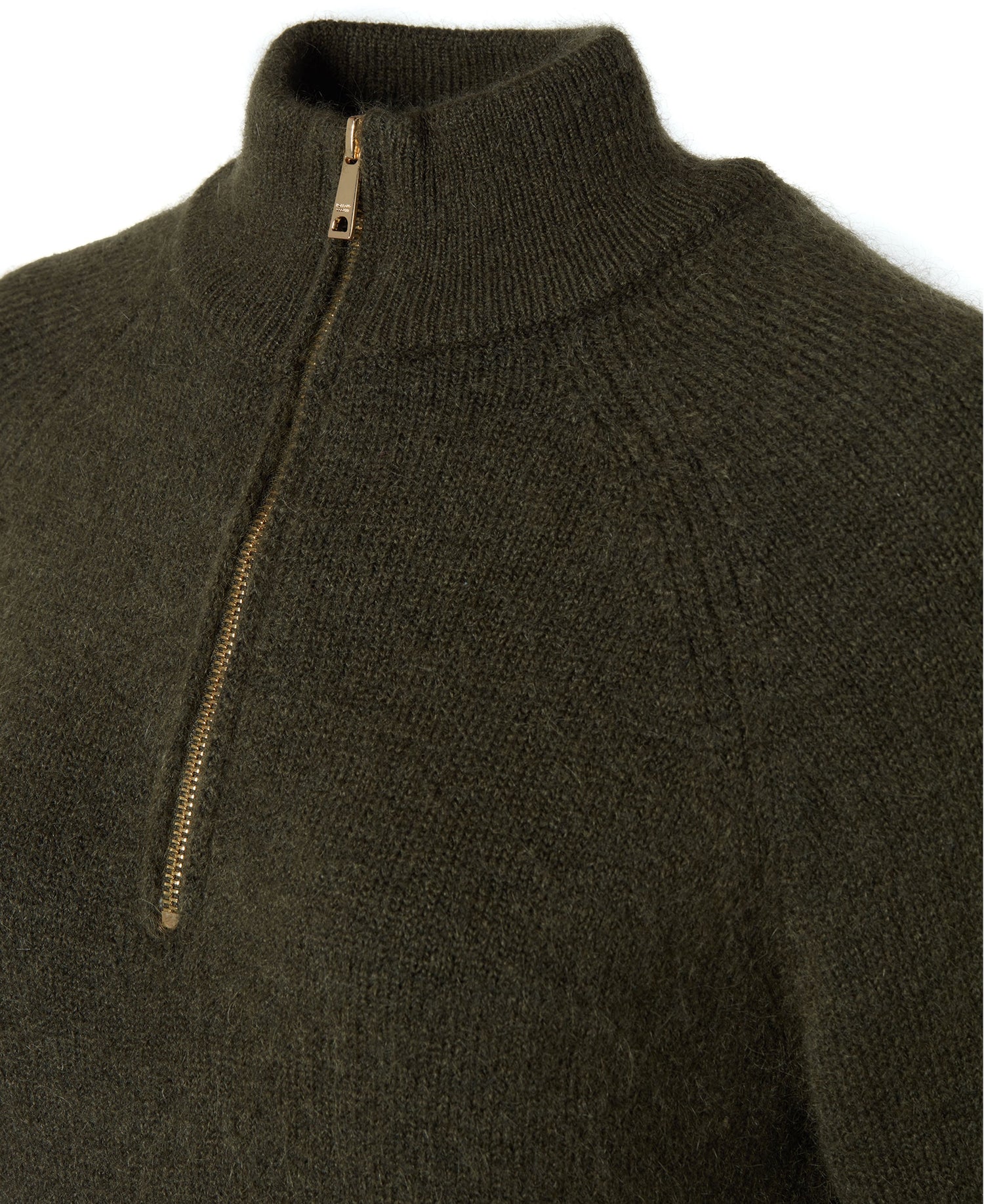 Tori Half Zip Knit - Forest Green