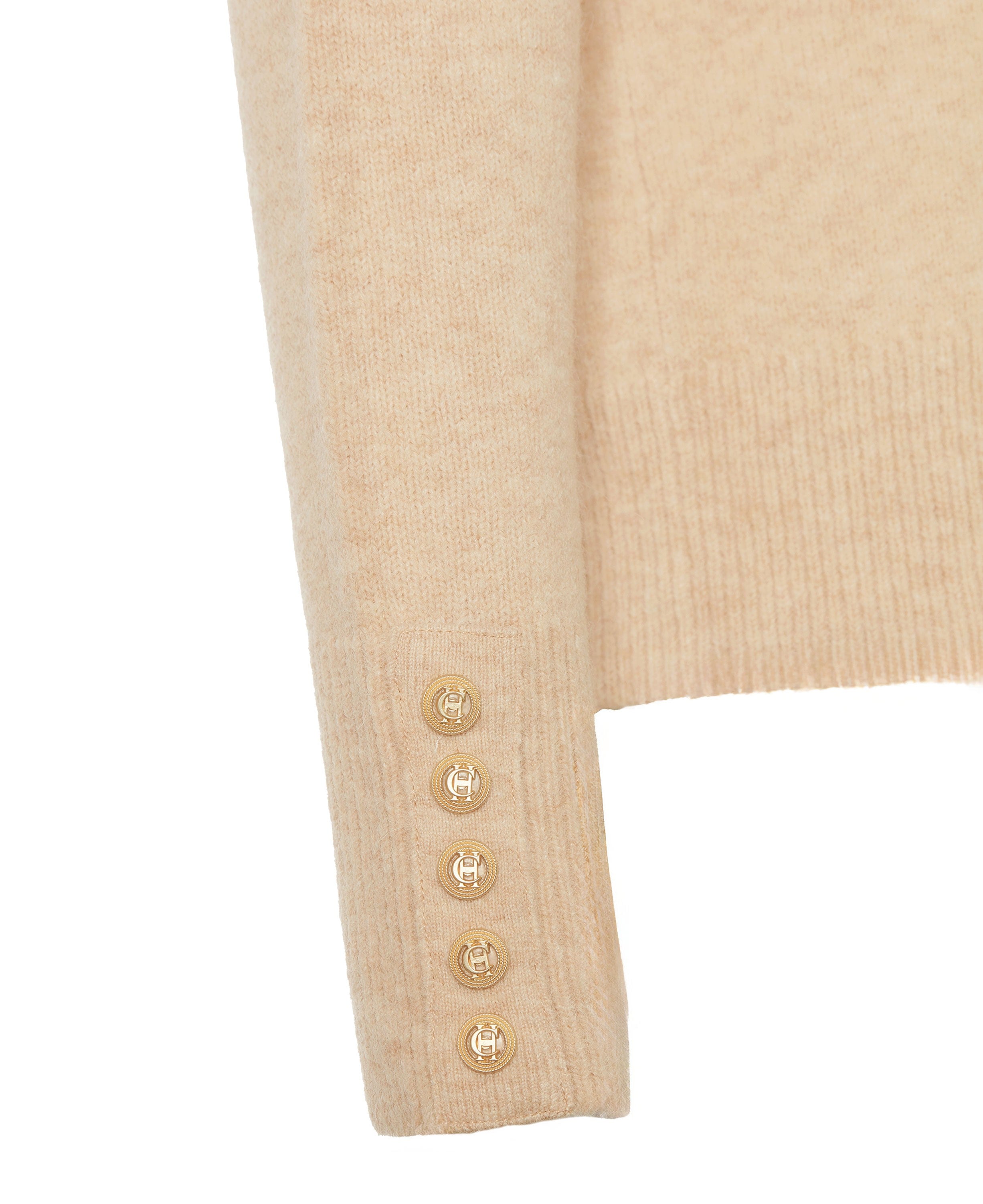 Tori Half Zip Knit - Light Camel