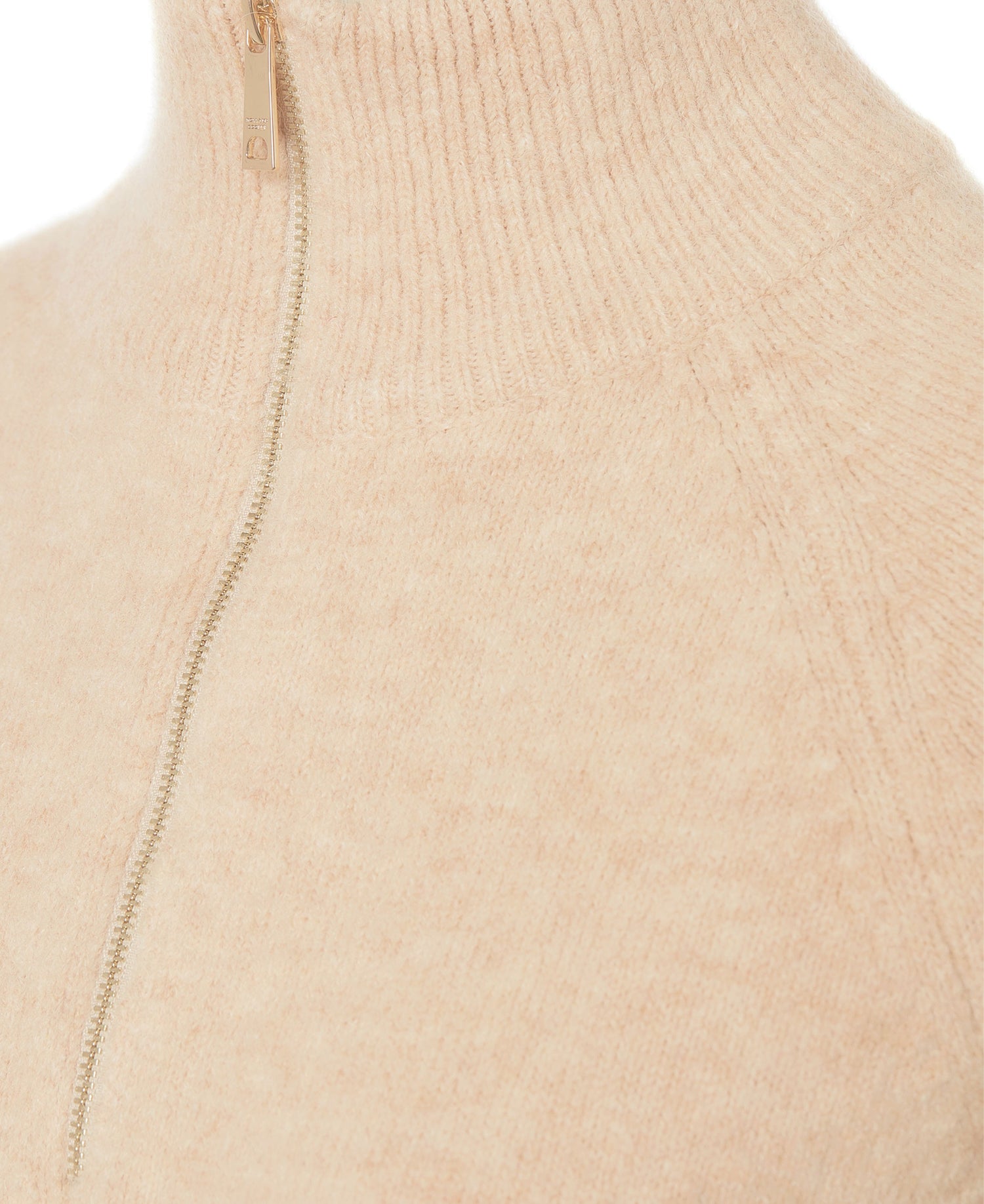 Tori Half Zip Knit - Light Camel