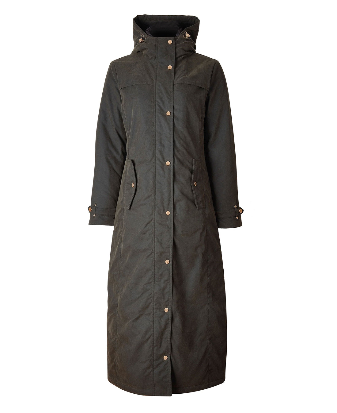 Wax Longline Field Coat - Dark Olive