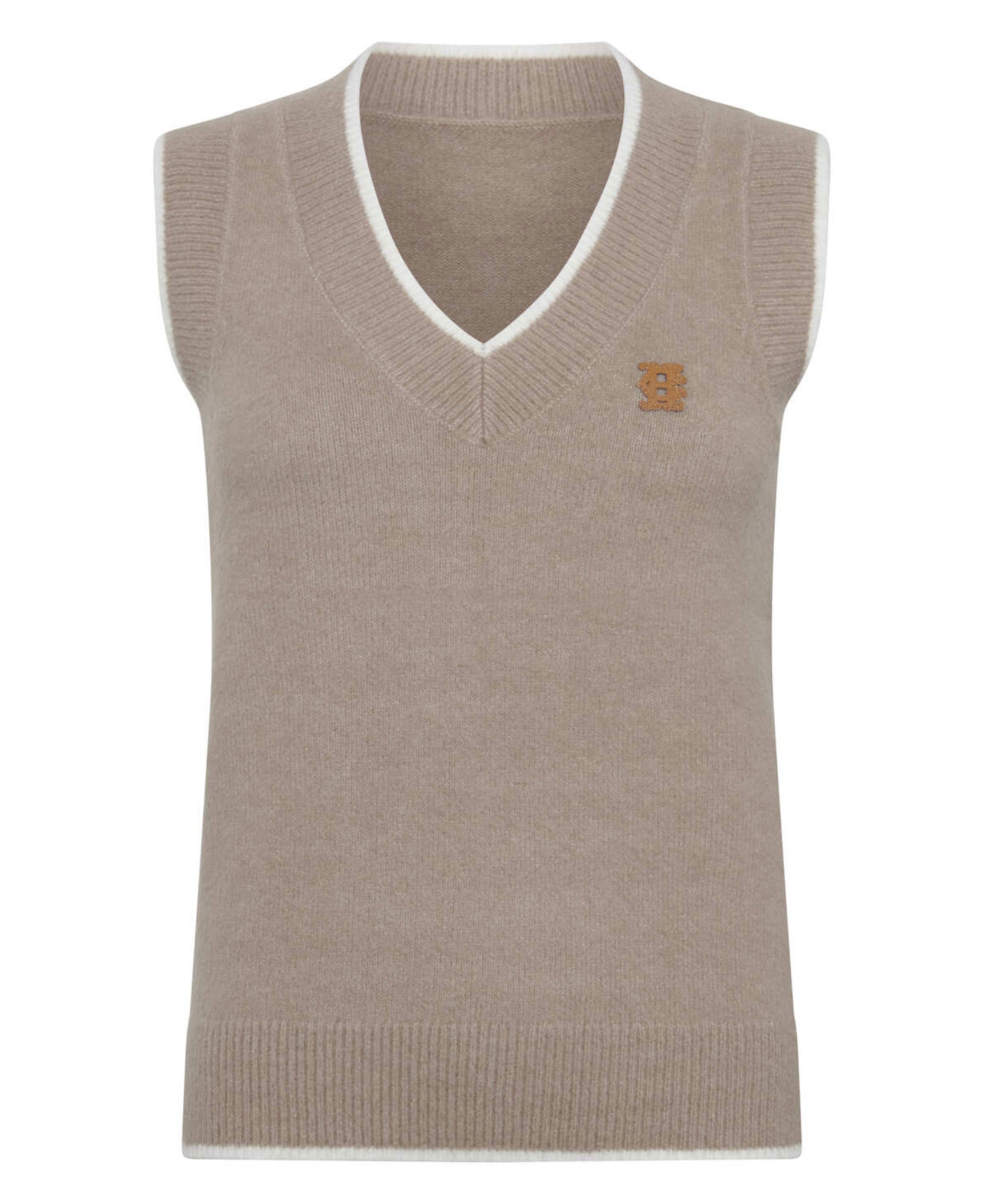 Cecilia Knitted V-Neck Tank - Porcini
