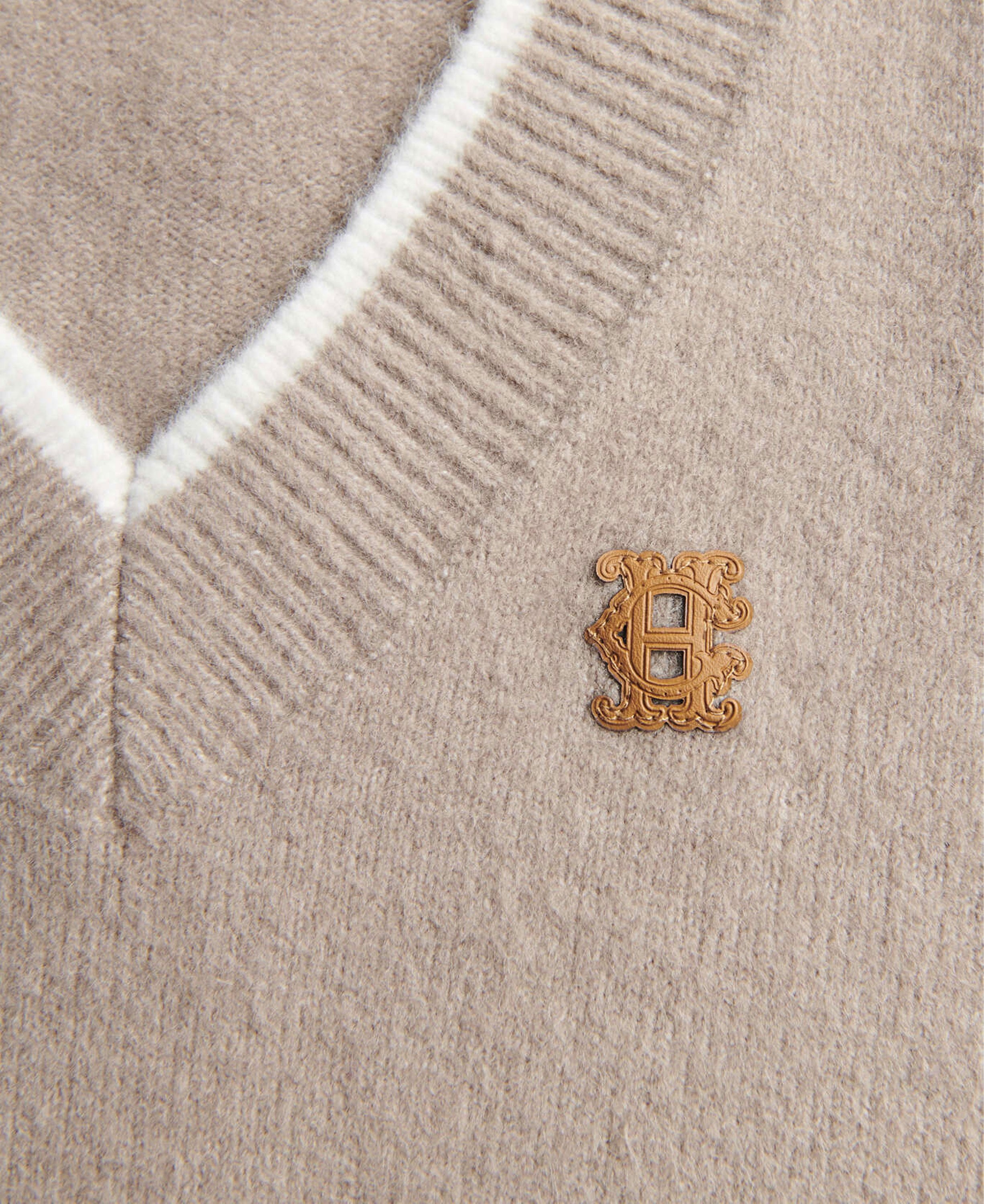 Cecilia Knitted V-Neck Tank - Porcini