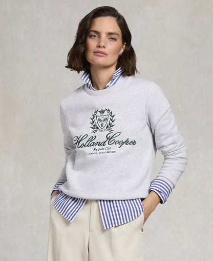 Collegiate Crew Neck Sweat - Ice Marl