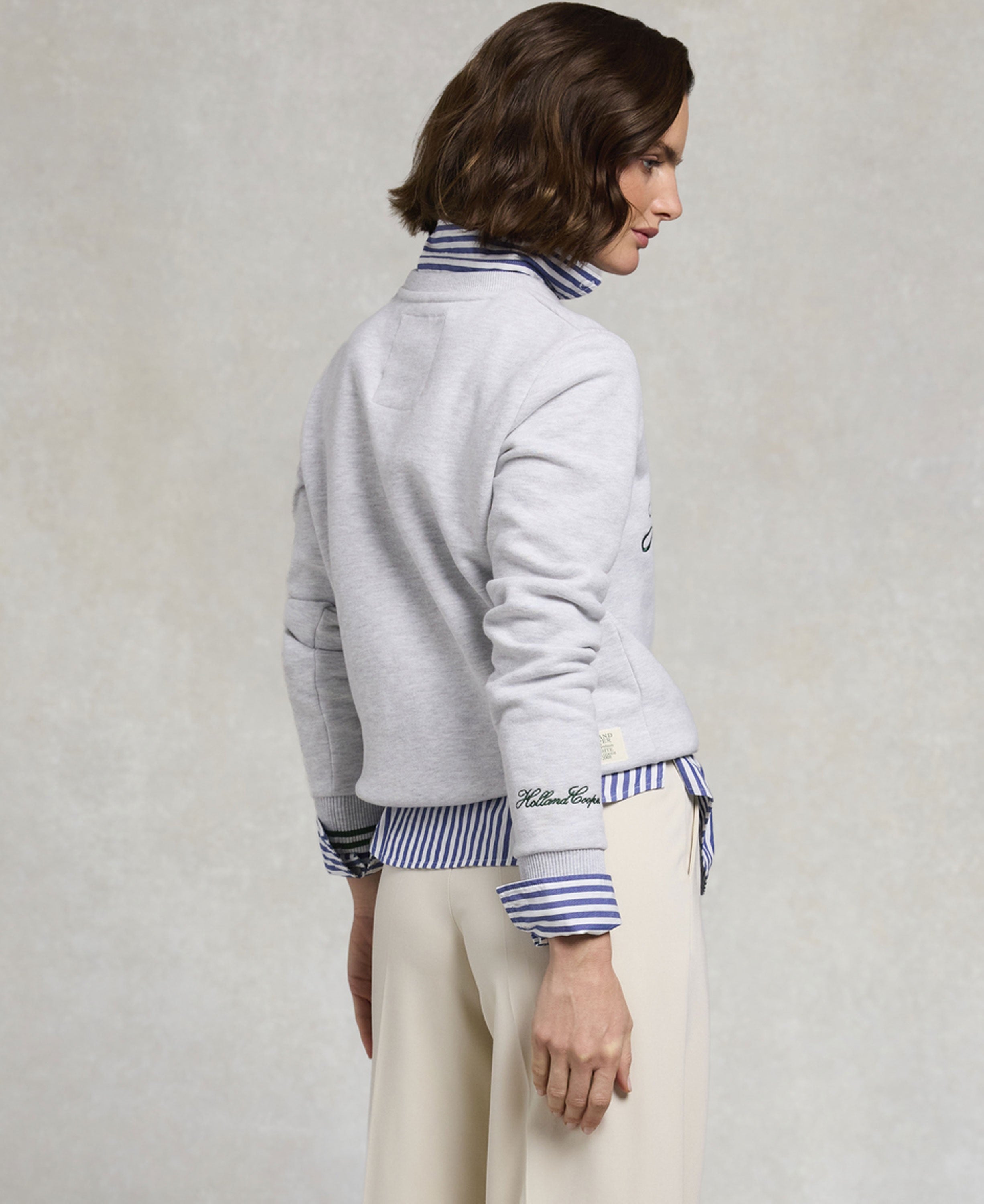 Collegiate Crew Neck Sweat - Ice Marl