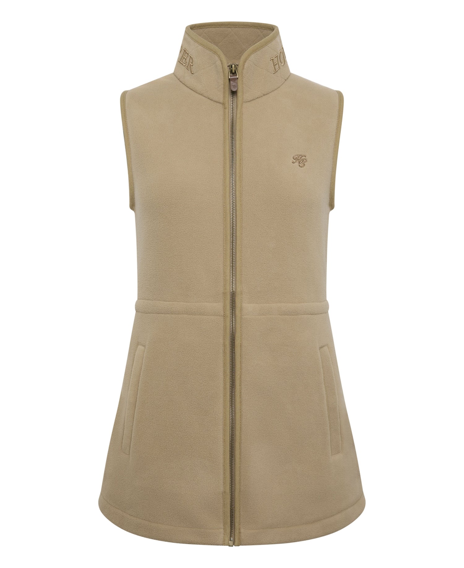 Country Longline Fleece Gilet - Sand