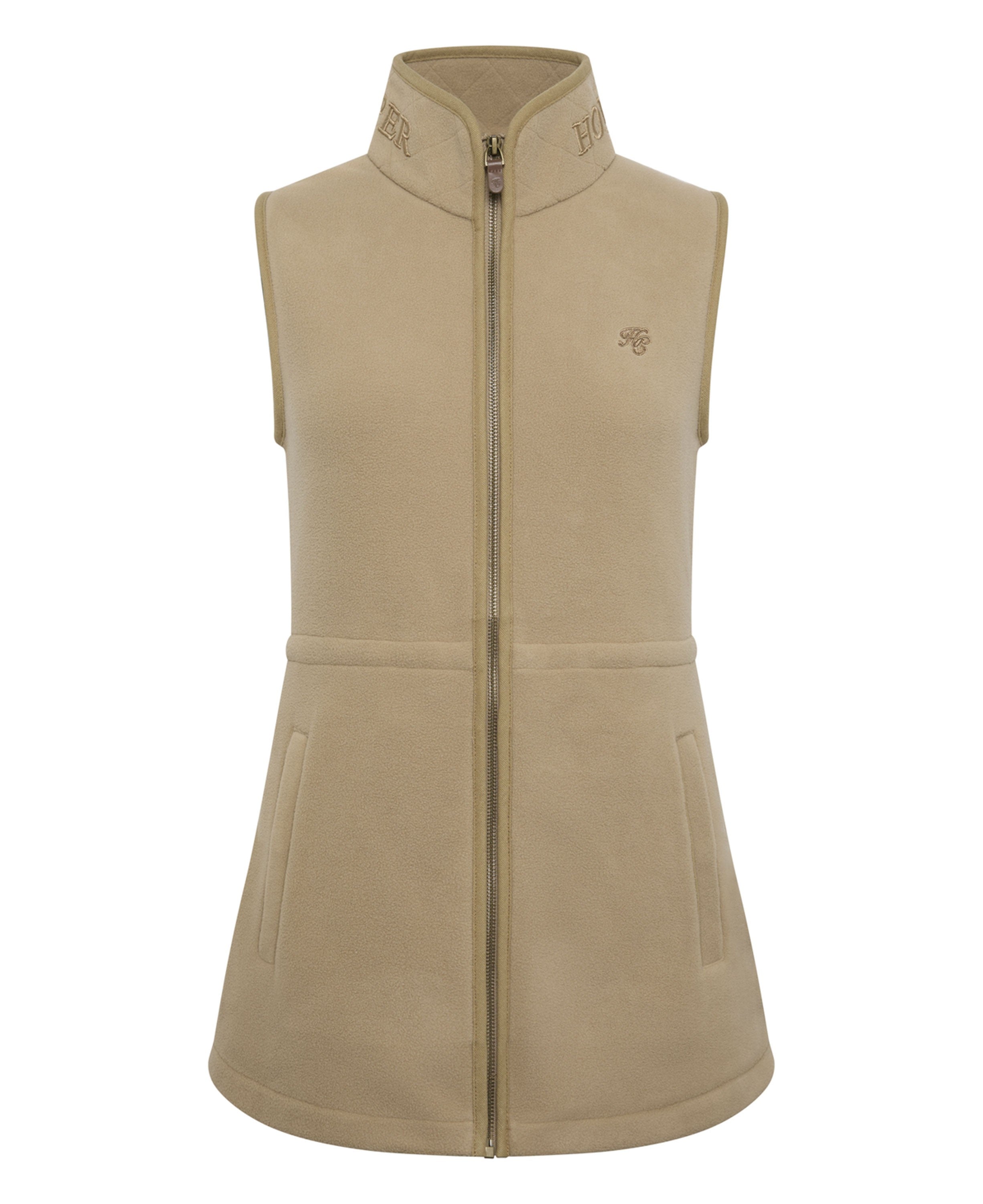 Country Longline Fleece Gilet - Sand