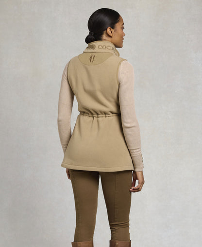 Country Longline Fleece Gilet - Sand