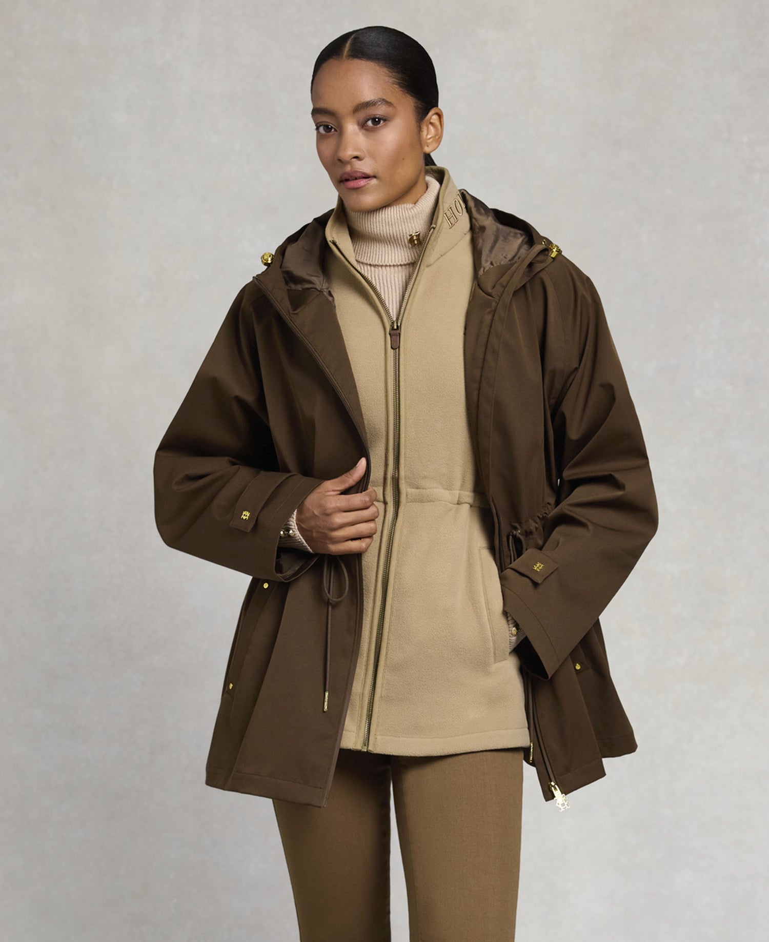 Country Longline Fleece Gilet - Sand