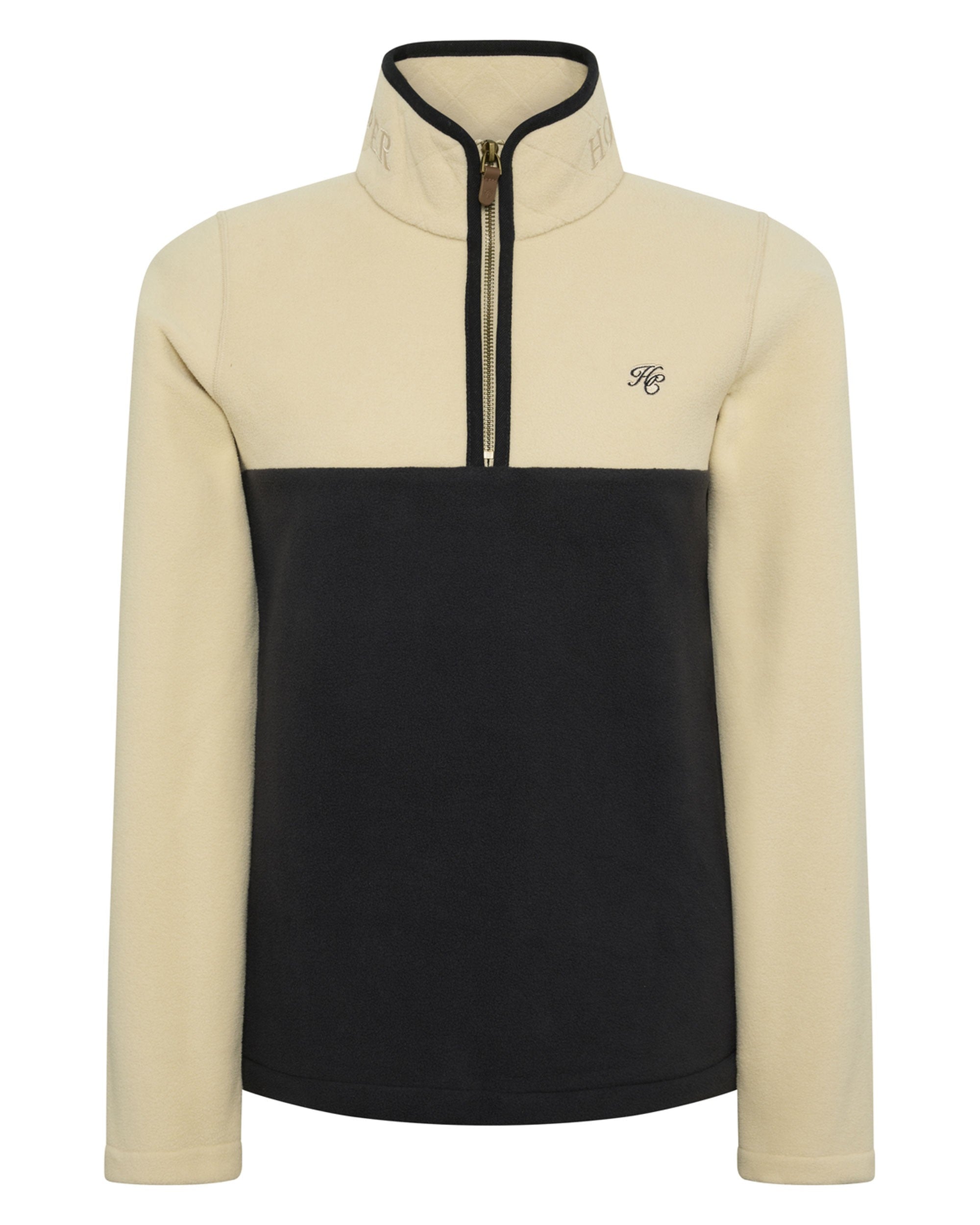 Country Quarter Zip Jacket - Ecru Navy