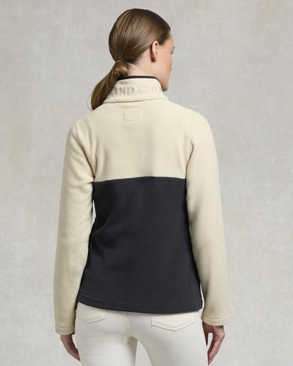 Country Quarter Zip Jacket - Ecru Navy