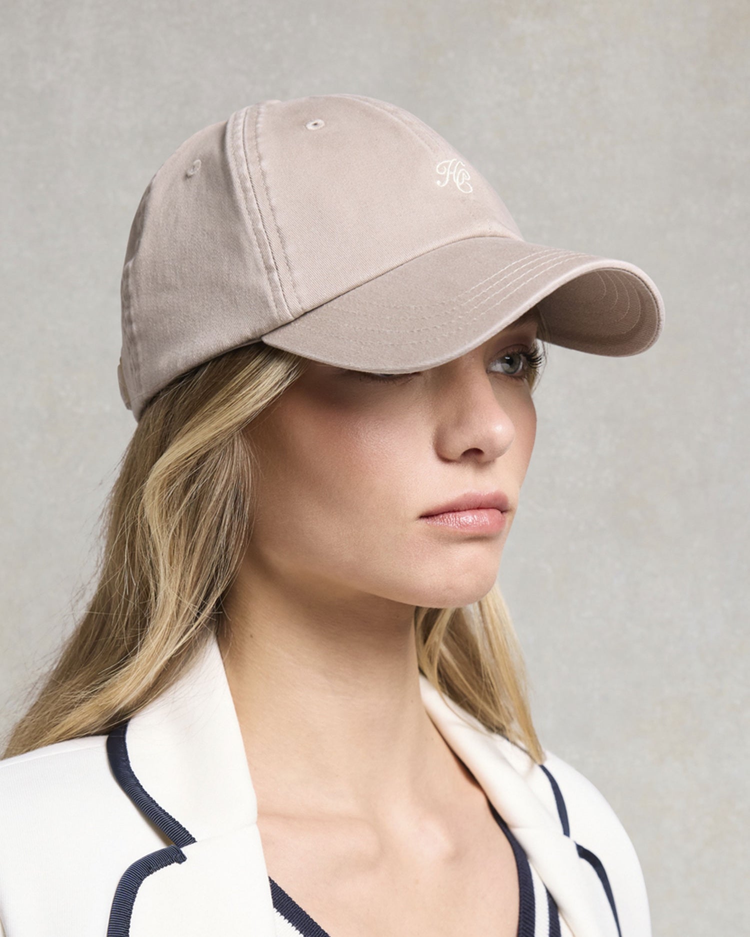 Monogram Cap - Taupe Ecru