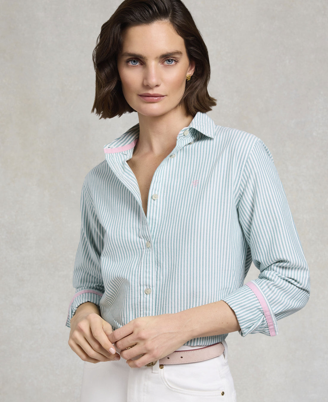 Oxford Shirt - Light Teal Stripe