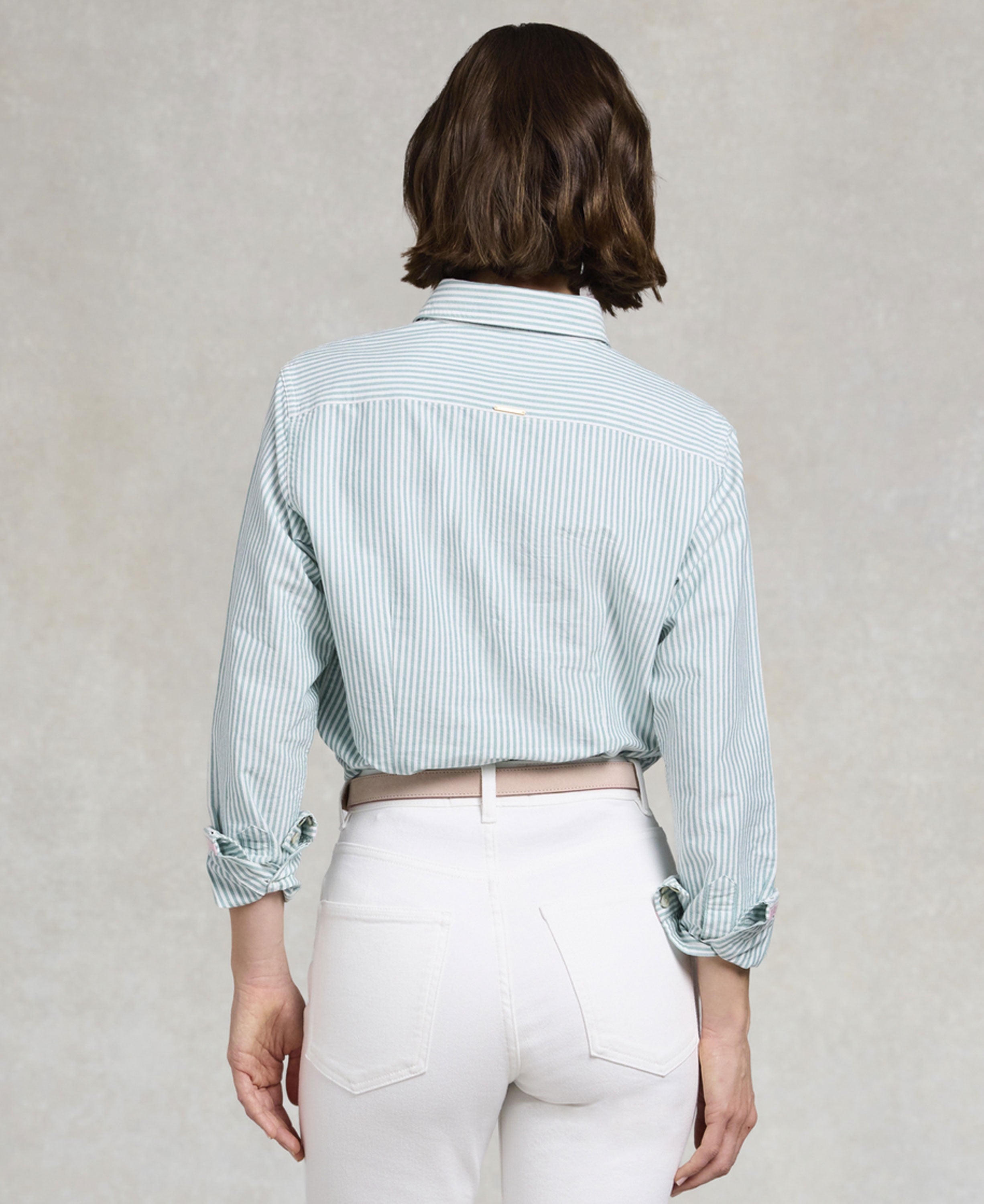 Oxford Shirt - Light Teal Stripe