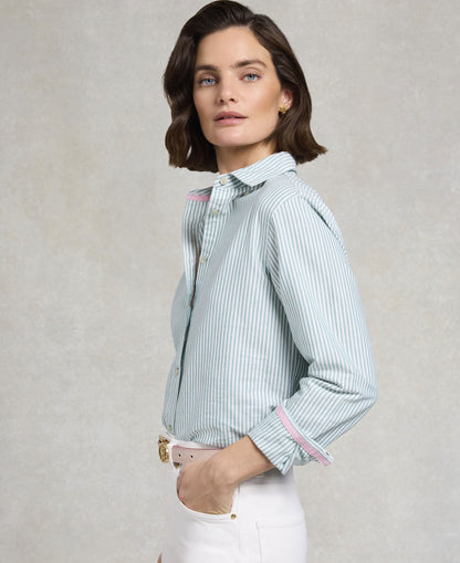 Oxford Shirt - Light Teal Stripe