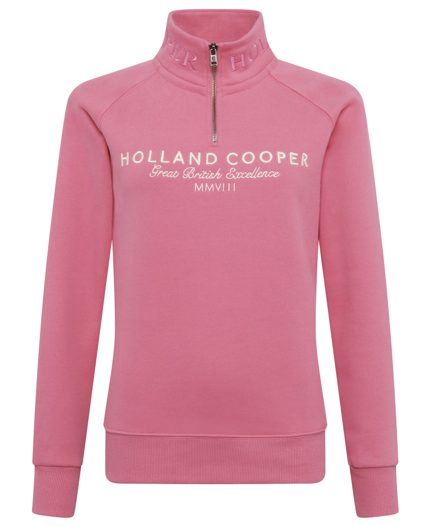 Sporting Goods Zip Henley - Peony Pink