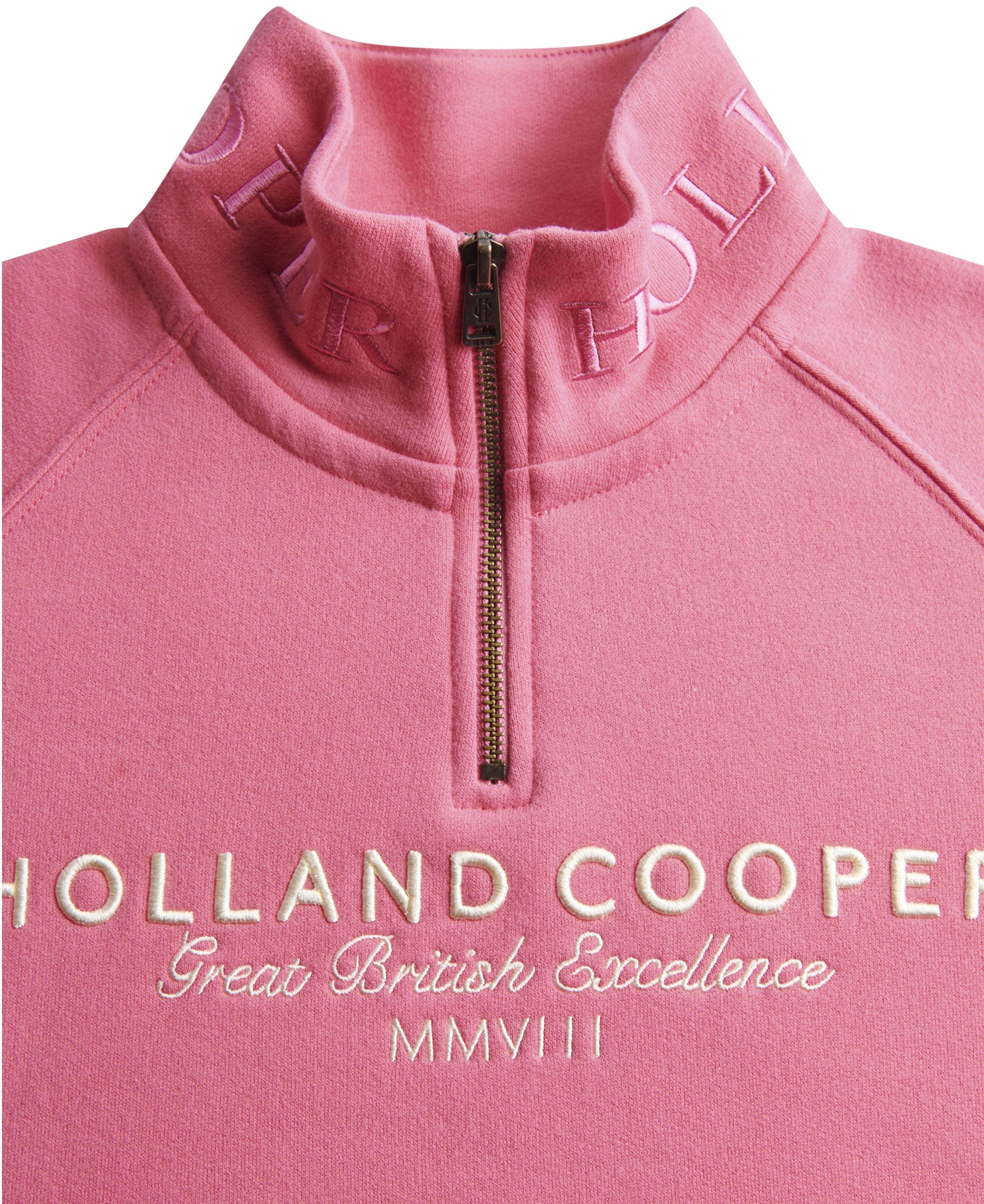 Sporting Goods Zip Henley - Peony Pink