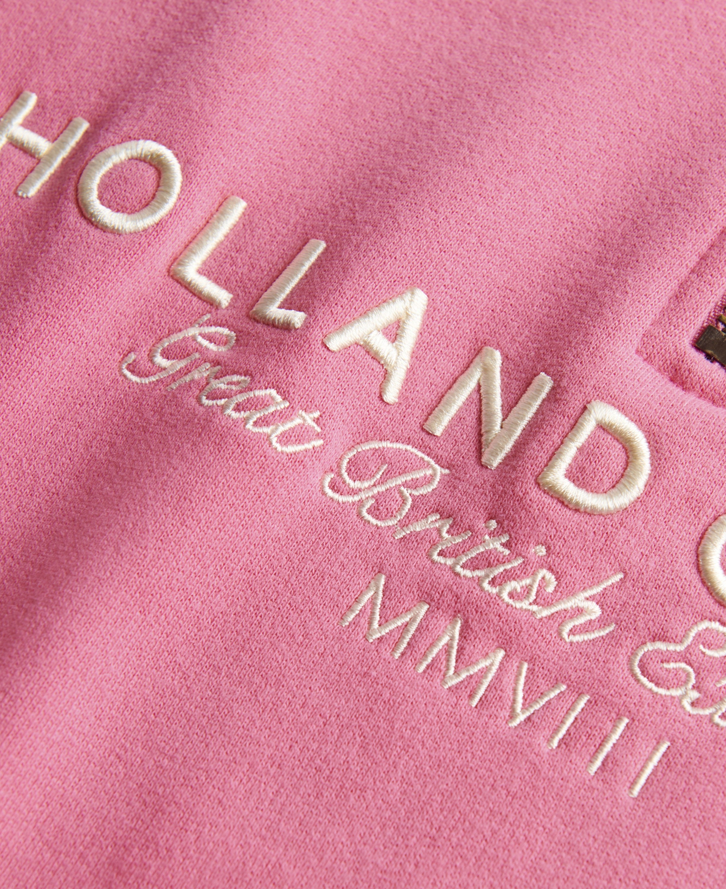 Sporting Goods Zip Henley - Peony Pink