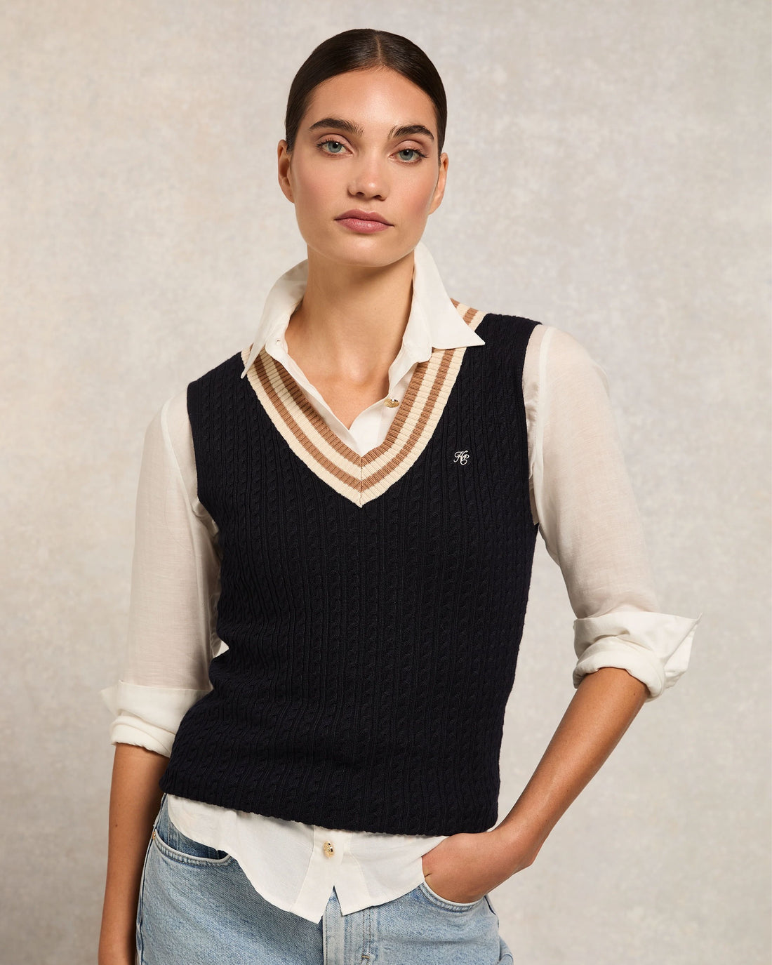 Zoe Sleeveless Tank - Ink Navy