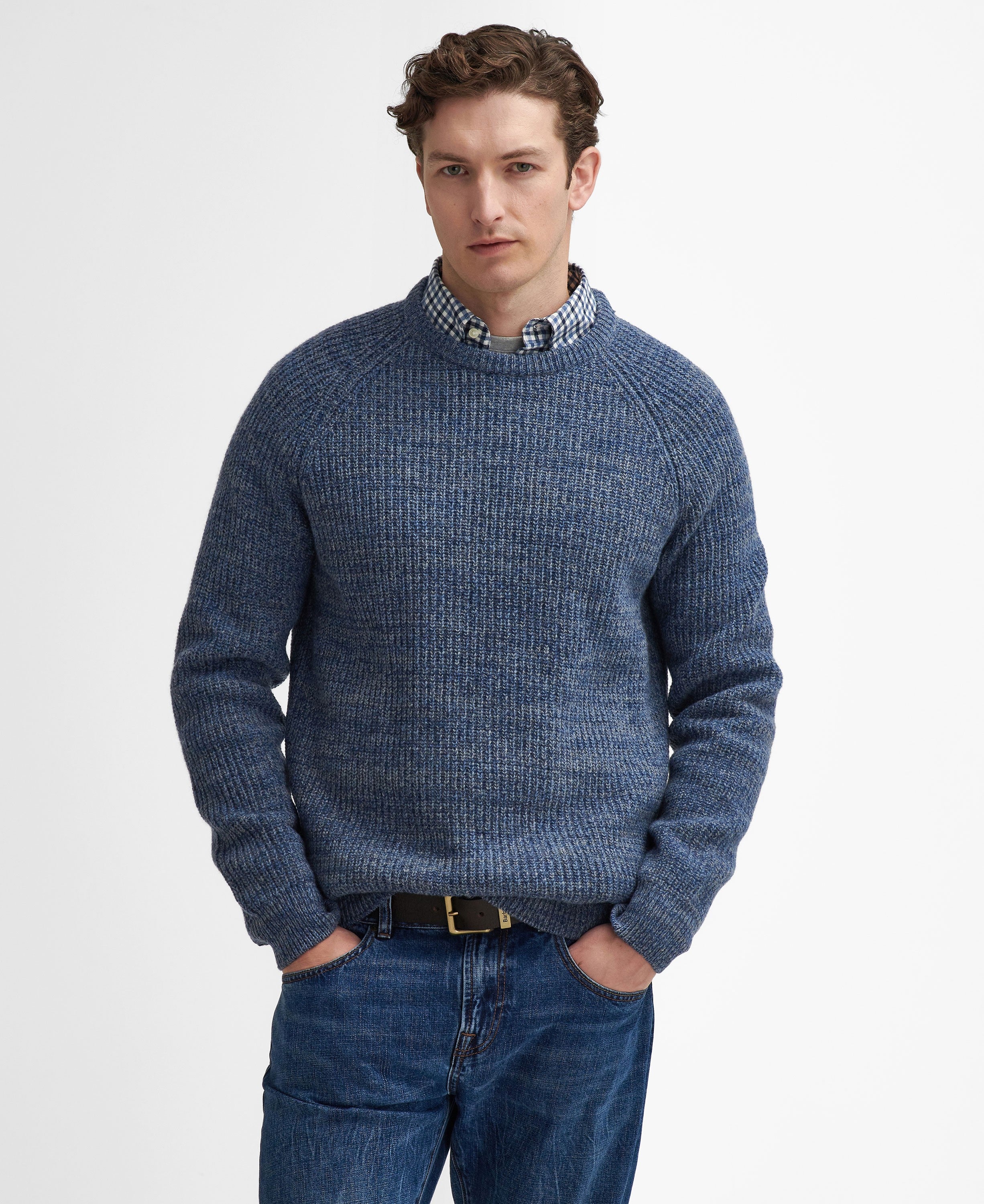 Horseford Crew Neck Jumper - River Blue