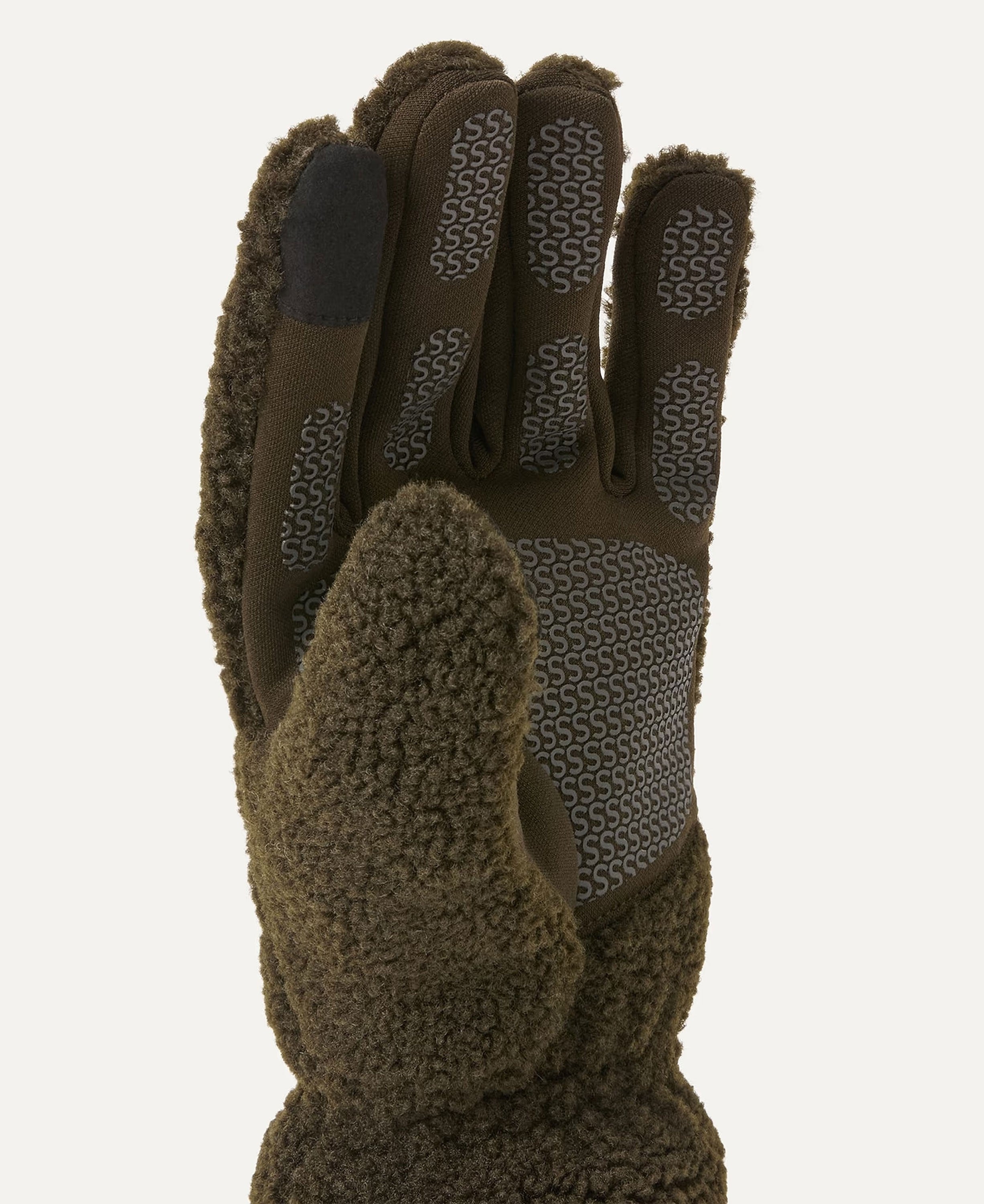 Hoveton Waterproof Sherpa Fleece Glove - Olive