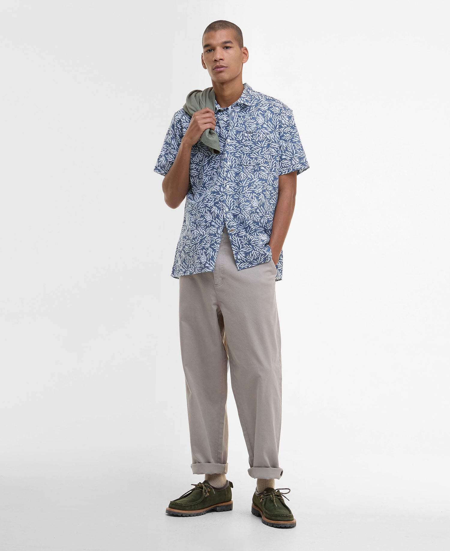 Jackstone Printed Summer Shirt - Dark Denim