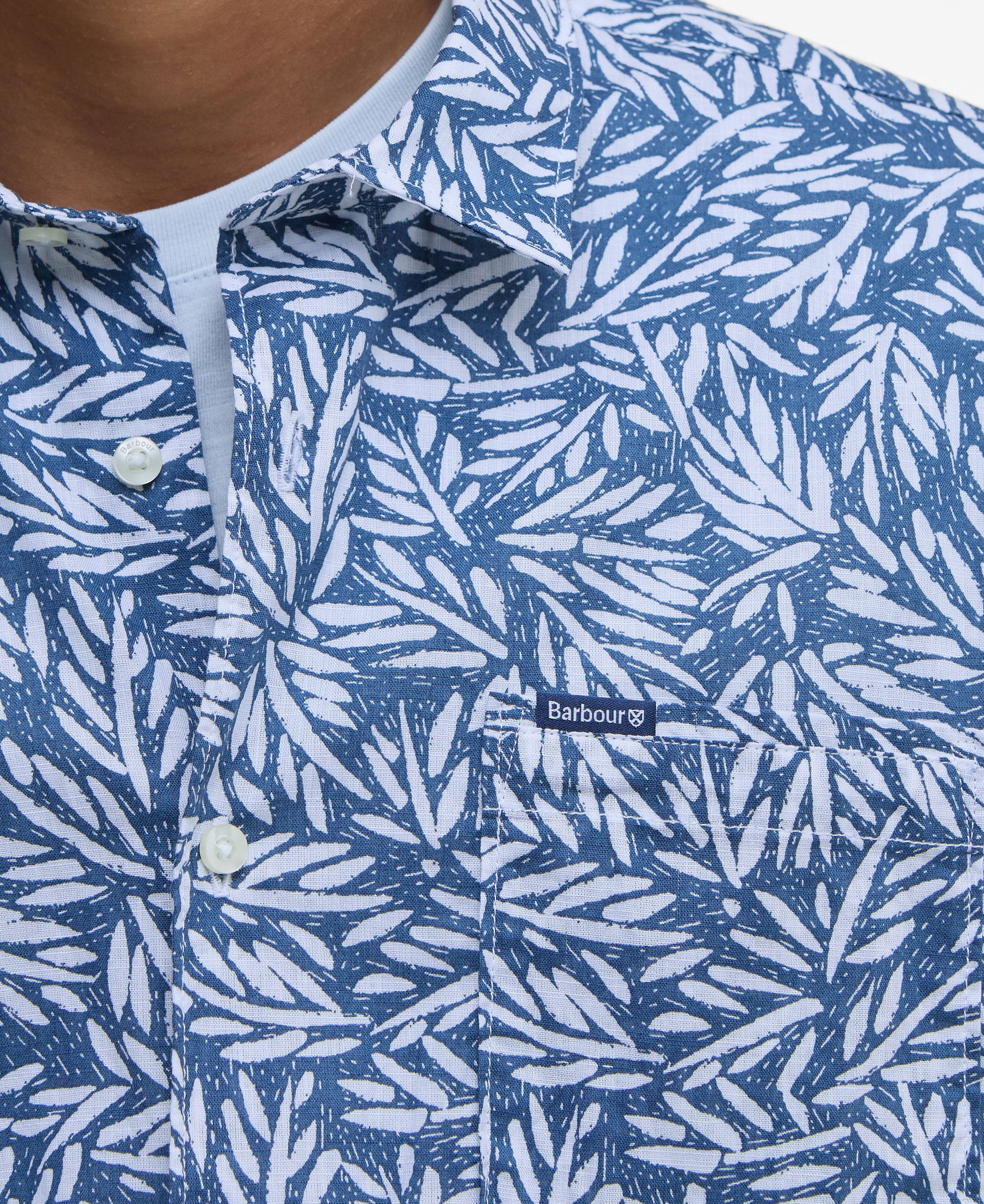 Jackstone Printed Summer Shirt - Dark Denim