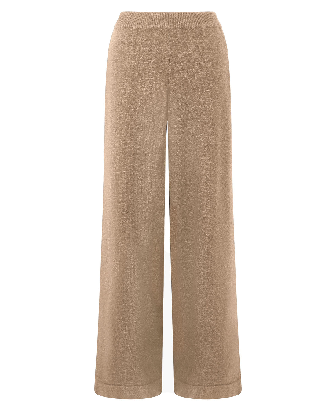 Jordan Wide Leg Trousers - Camel/Porcelain Cream