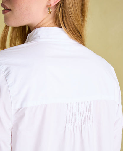 Adeline Tuxedo Shirt - Chalk